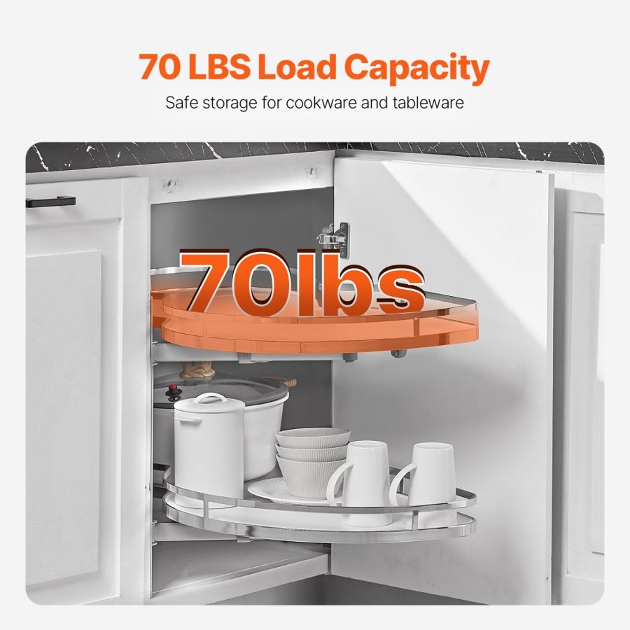 VEVOR Swing Left Blind Corner Cabinet Organizer - 2 Tier
