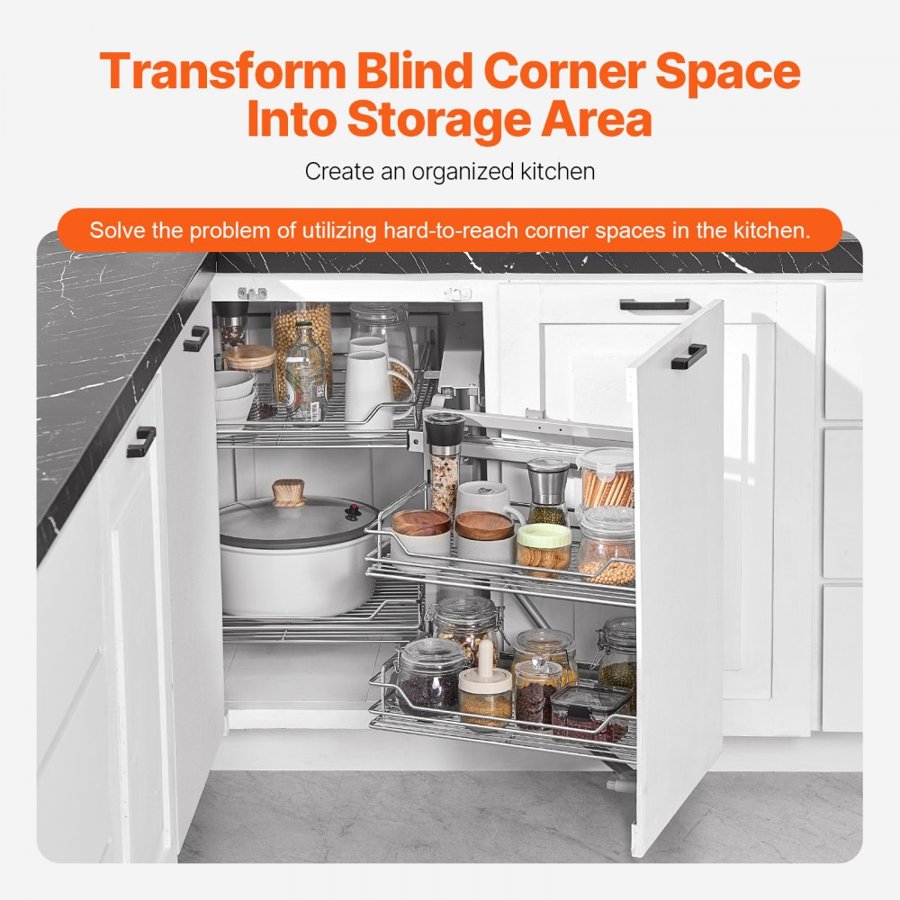 VEVOR Blind Corner Pull Out Cabinet Organizer — 2 Tier
