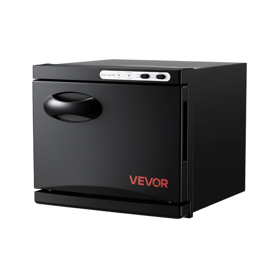 VEVOR Hot Towel Warmer, 8L Small Towel Warmer Cabinet with Clip & Stainless Steel Rack, Holds up 12 Towels, Portable All-Round Heating Cabinet for Spa, Barber, Manicures, Massage, Salon, Black