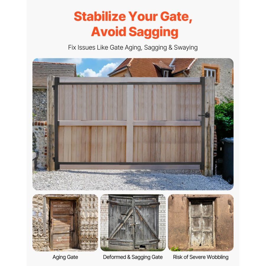 VEVOR Gate Building Kit – 36-60 Inch Wide, 6-7 ft High