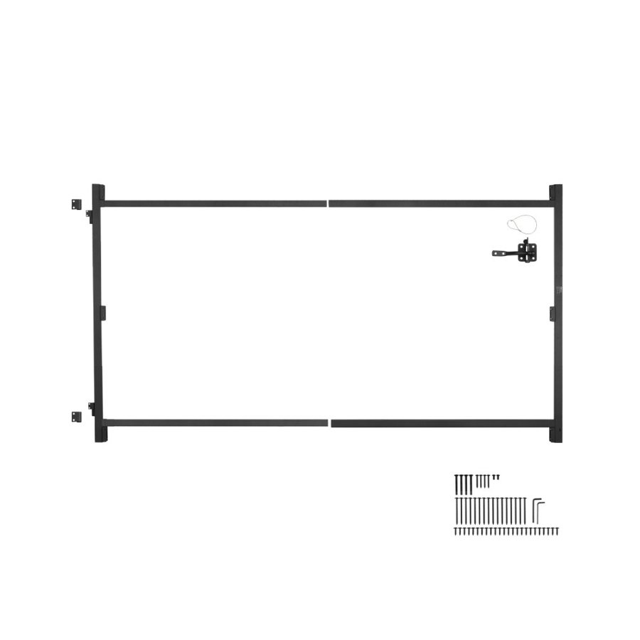 VEVOR Gate Building Kit, Fits 60 to 96 in Wide Openings, Up from 4 to 5 ft High Fence, Adjustable Gate Building Kit, Anti Sag Full Gate Frame Kit with Latch Lock and Screws, for Wooden Fence, Iron