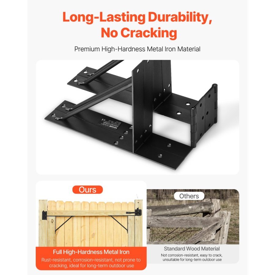 VEVOR Gate Corner Brace Bracket –  Fits Door Sizes 2 x 4 in