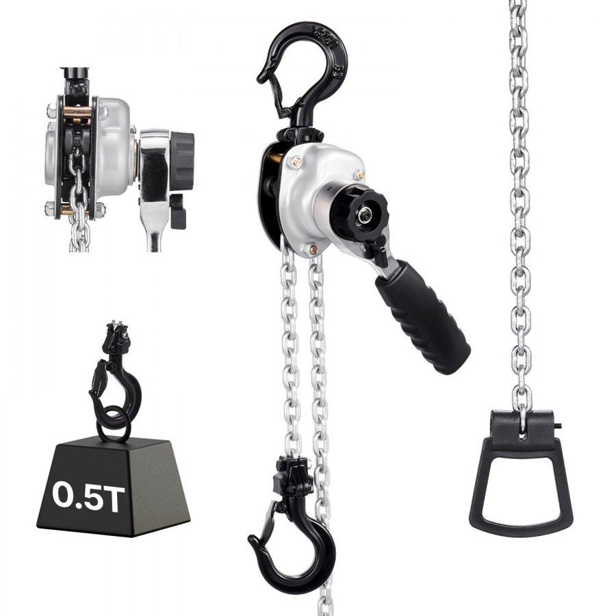 VEVOR Lever Block Chain Hoist – 1100 LBS, 10 FT, G80 Alloy