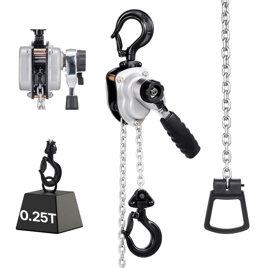 VEVOR 1/4 Ton Come Along – 550 LBS, 360°, 5 FT, G80, 4 mm