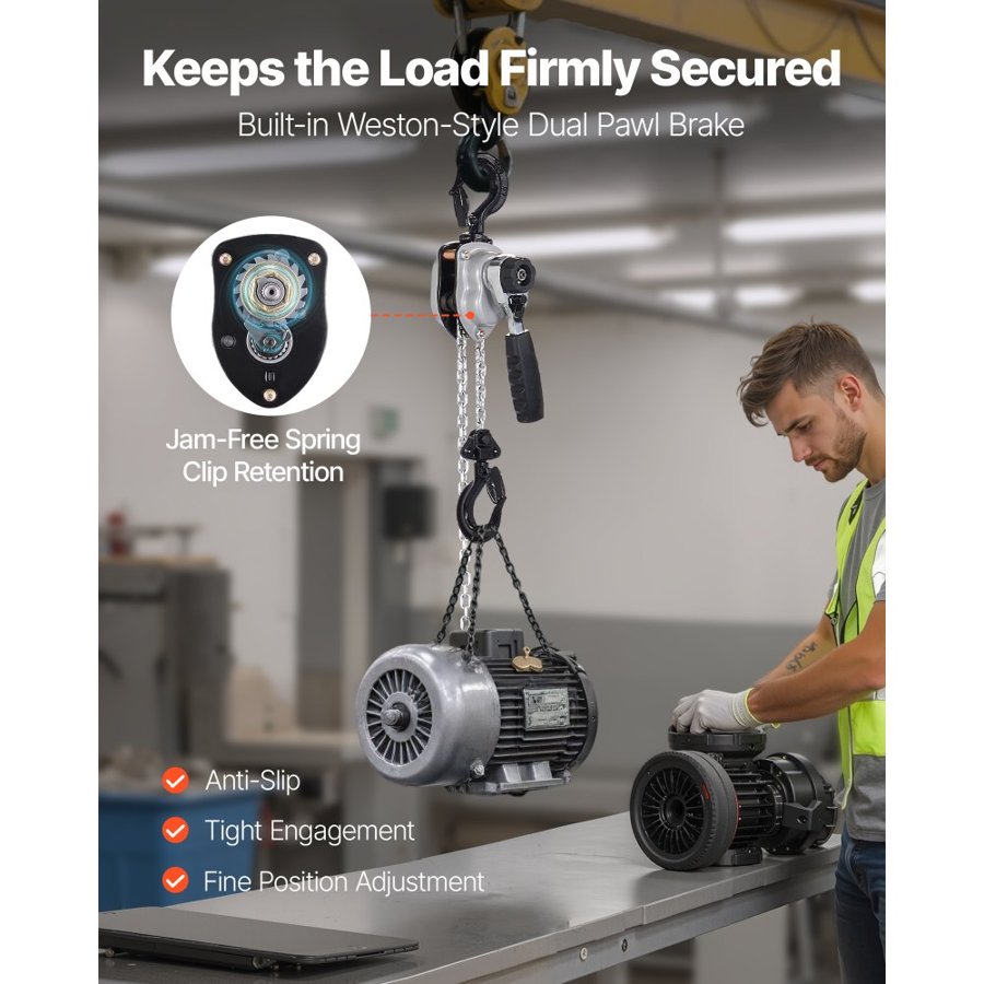 VEVOR 1/4 Ton Come Along – 550 LBS, 360°, 5 FT, G80, 4 mm