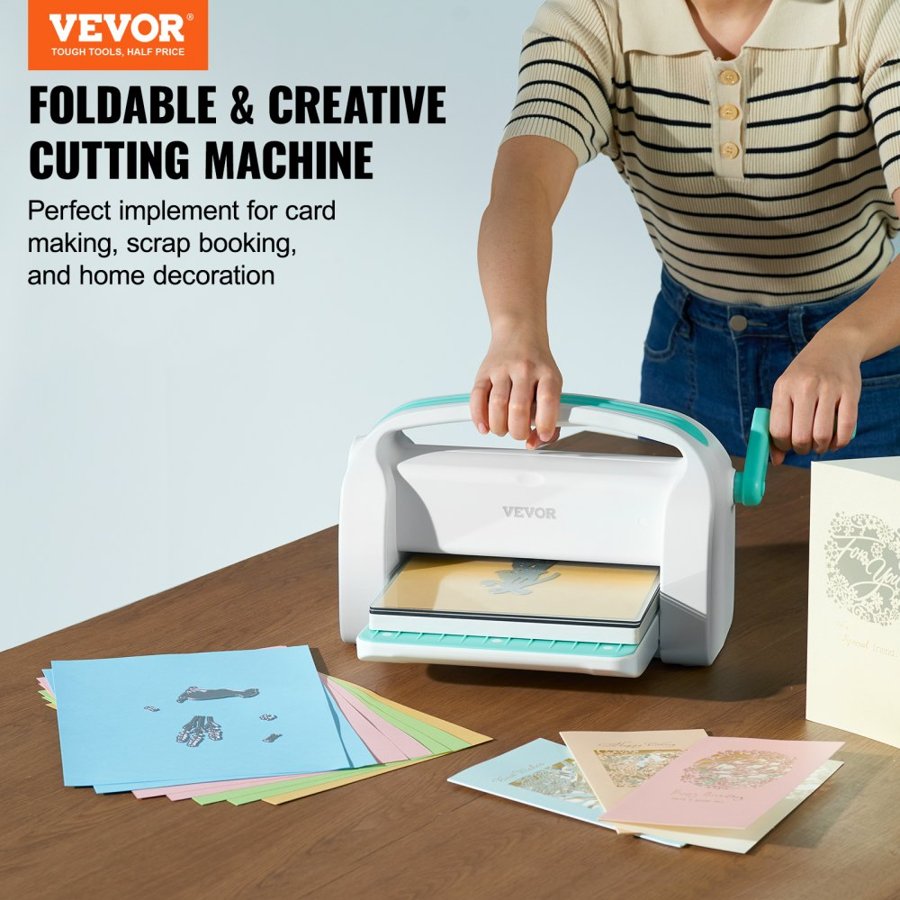 VEVOR Manual Die Cutting Embossing Machine 22.9 cm Opening For Art Craft Scrapbooking