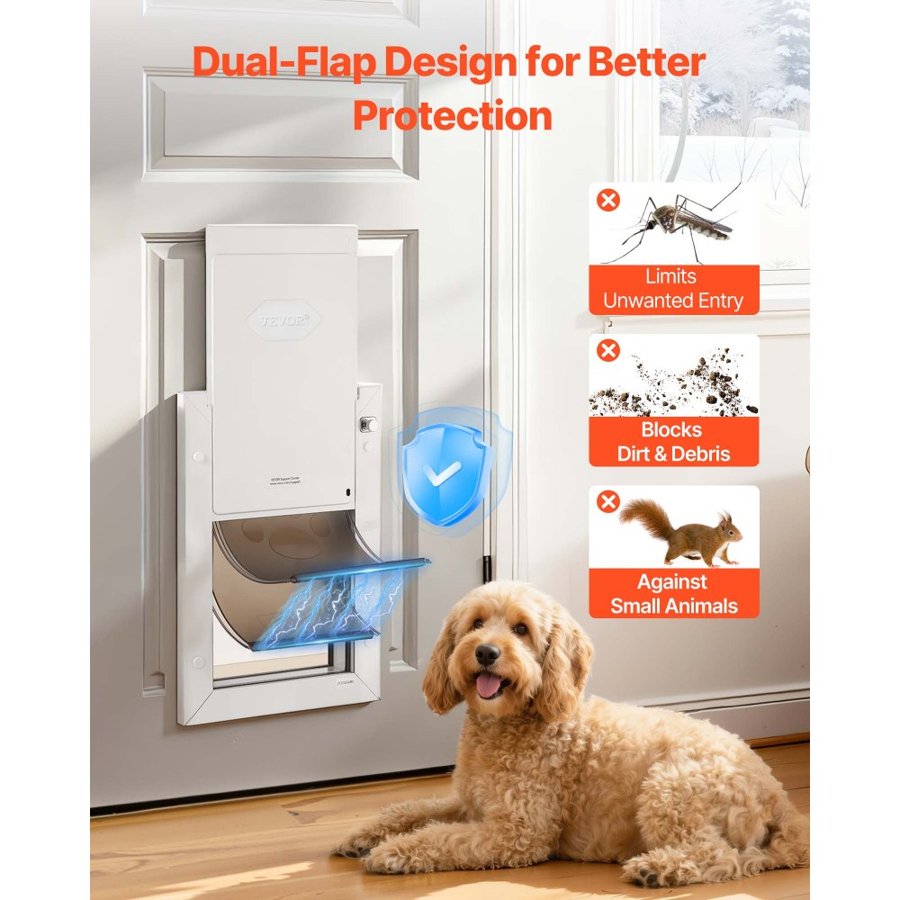 VEVOR Weatherproof Dog Door – 20.96×31.12 cm, Q235 Steel