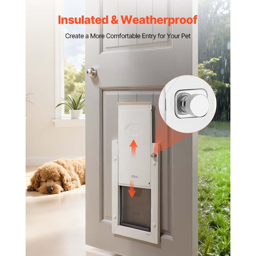 VEVOR Weatherproof Dog Door – 20.96×31.12 cm, Q235 Steel
