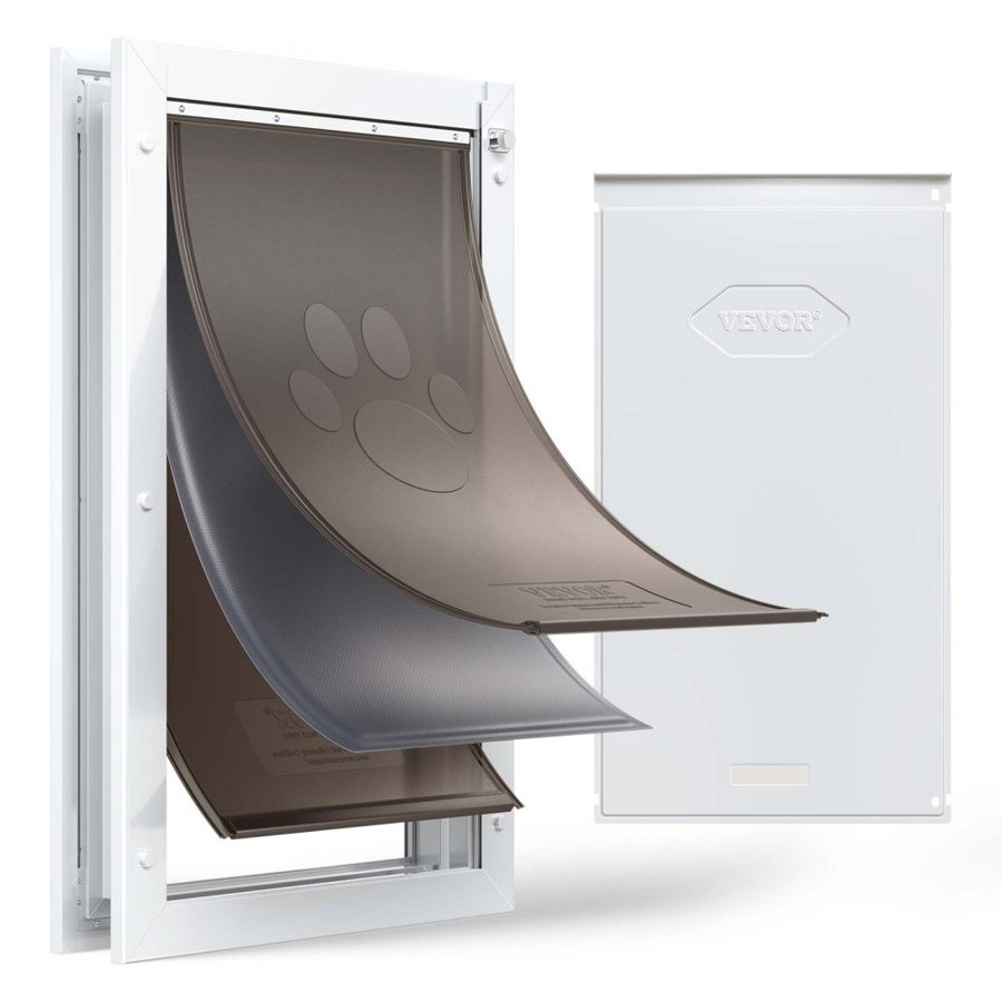VEVOR XL Dog Door for Door – 13.6×23.6 in Flap, 70 HA, Q235