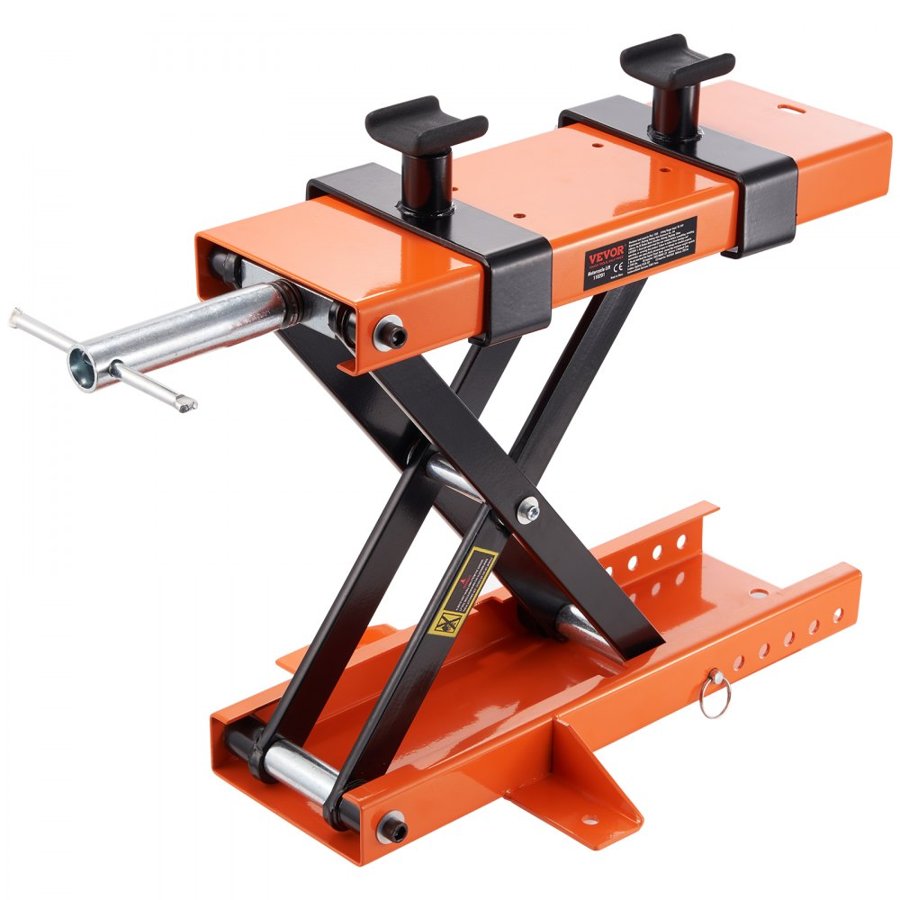 VEVOR Motorcycle Lift Scissor Jack Stand 499.5 kg with Saddle ATV Lift Dirt Bike