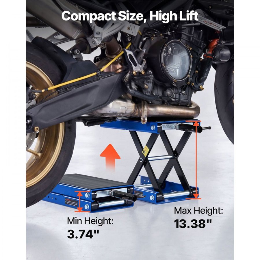 VEVOR Motorcycle Lift Scissor Jack – 499 kg, 95-340 mm