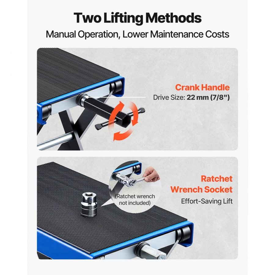 VEVOR Motorcycle Lift Scissor Jack – 499 kg, 95-340 mm