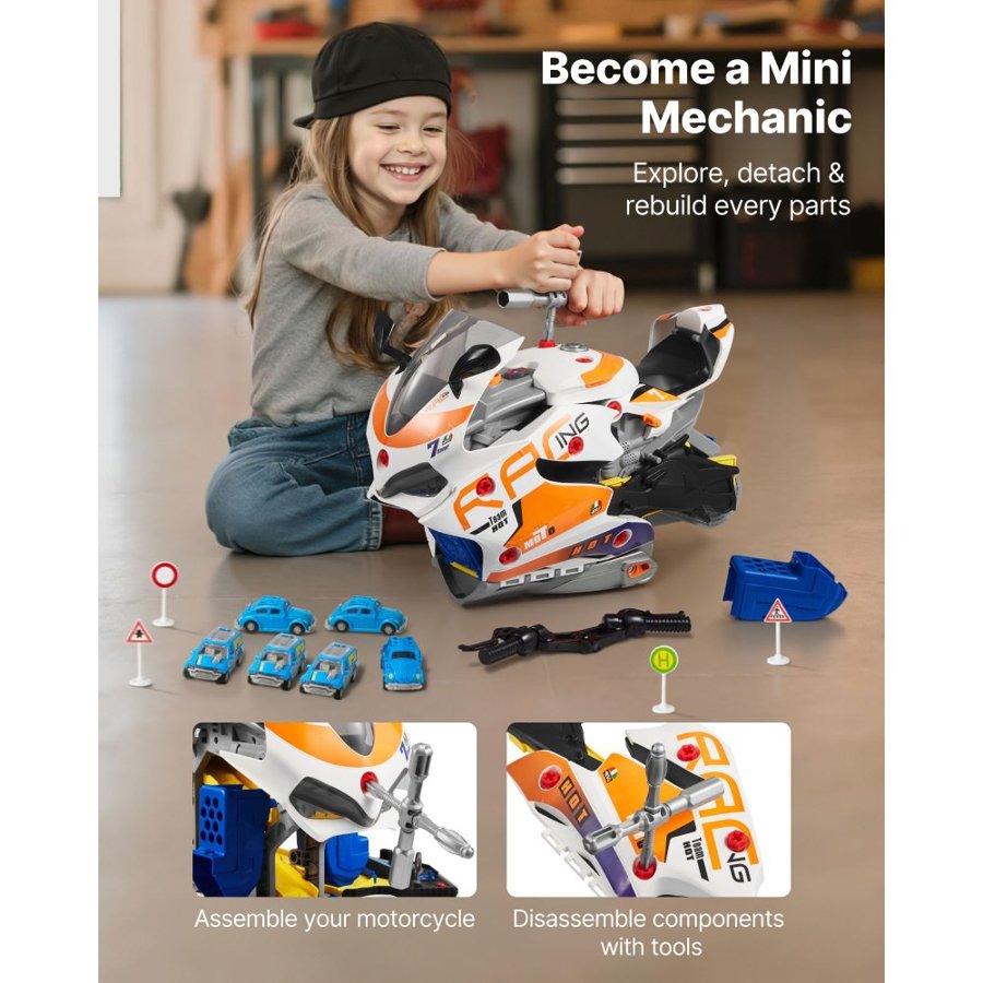 VEVOR Take Apart Engine Toy – 25 PCS Motorcycle Set