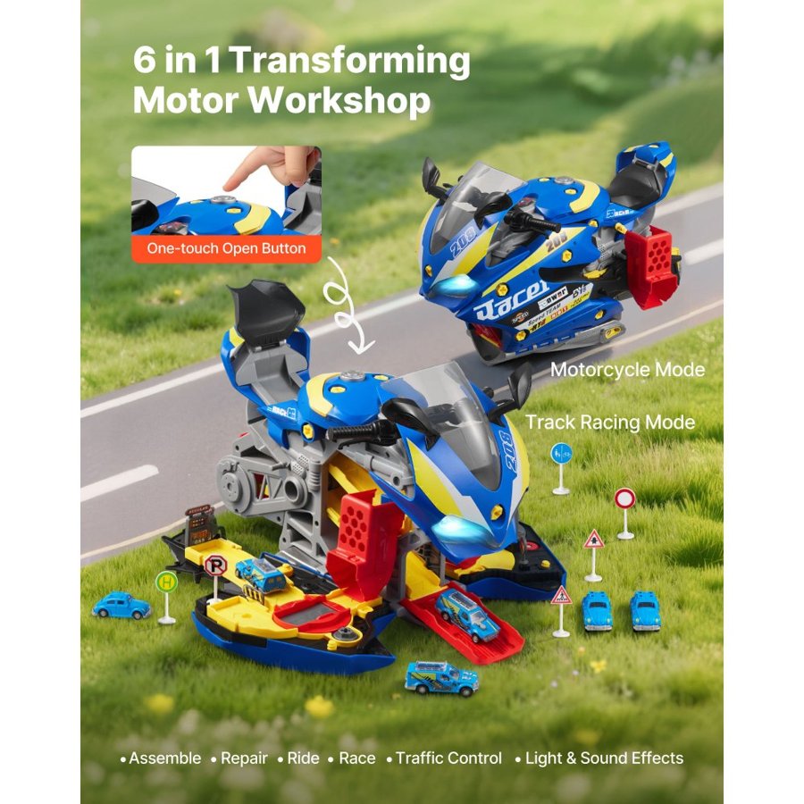 VEVOR Toy Motorcycle Engine – 25-Piece, 6-in-1 Repair Kit