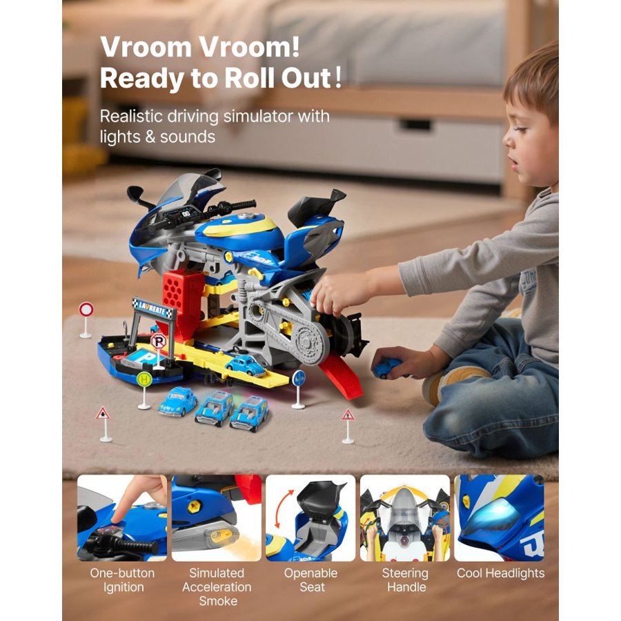 VEVOR Toy Motorcycle Engine – 25-Piece, 6-in-1 Repair Kit