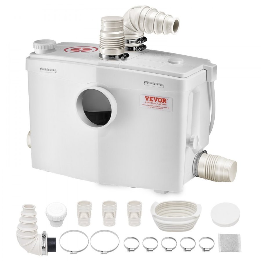 VEVOR Macerator Sewerage Pump – 1200W, 48 GPM, 33 ft Head