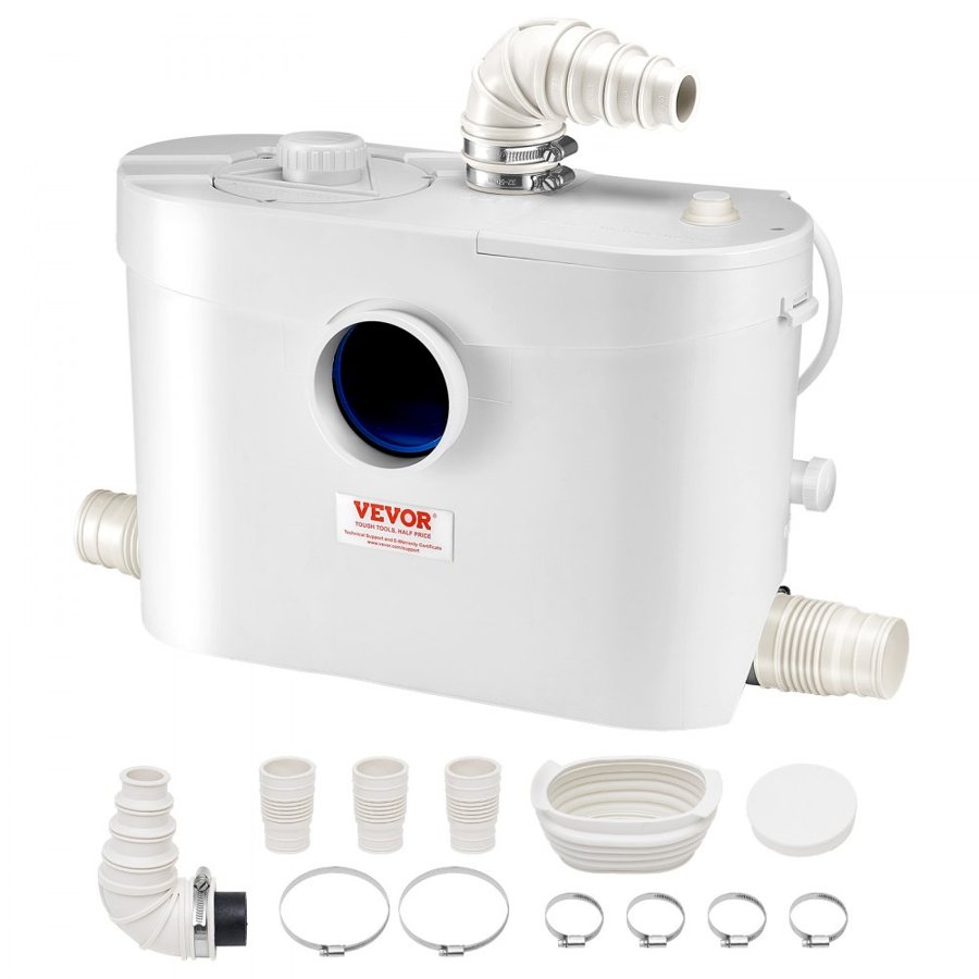 VEVOR Basement Toilet Pump – 900W, 40 ft Head, 48 GPM