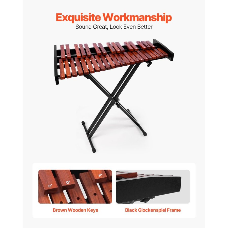 VEVOR Professional Xylophone – 37 Notes, Wooden Kit