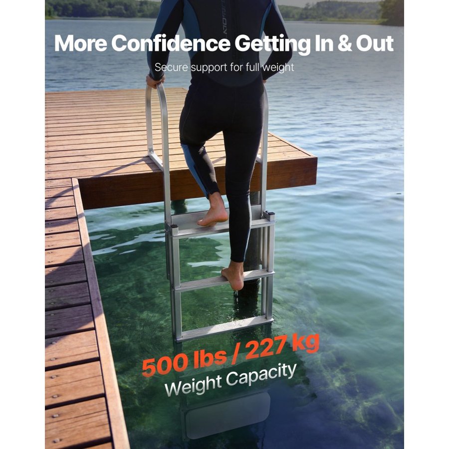 VEVOR Floating Dock Lift Ladder – 5 Steps, 500 lbs