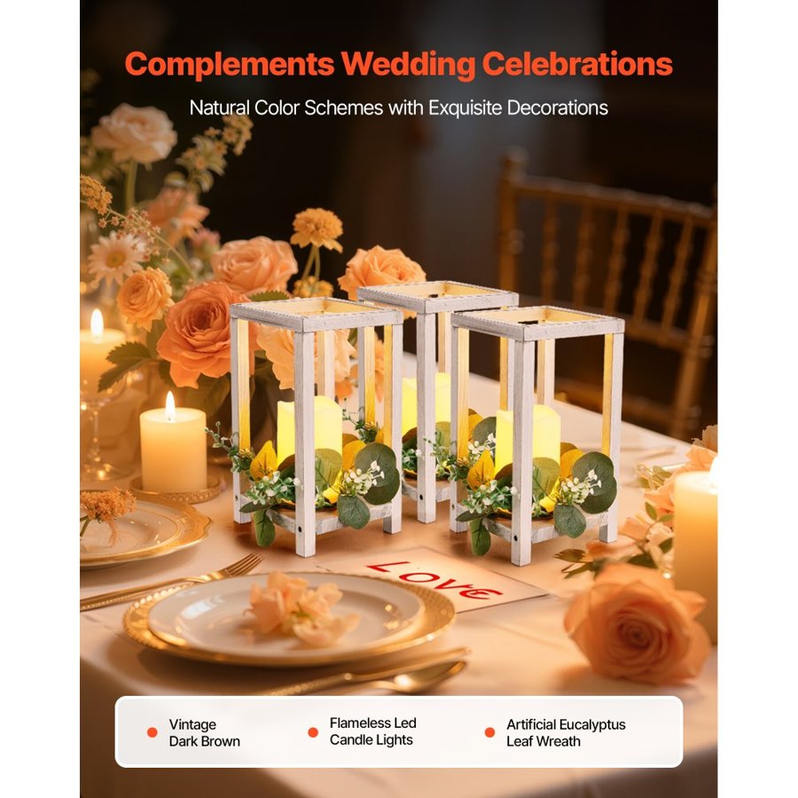 VEVOR Flameless LED Candles – 12 Lantern Set, 36 Pcs