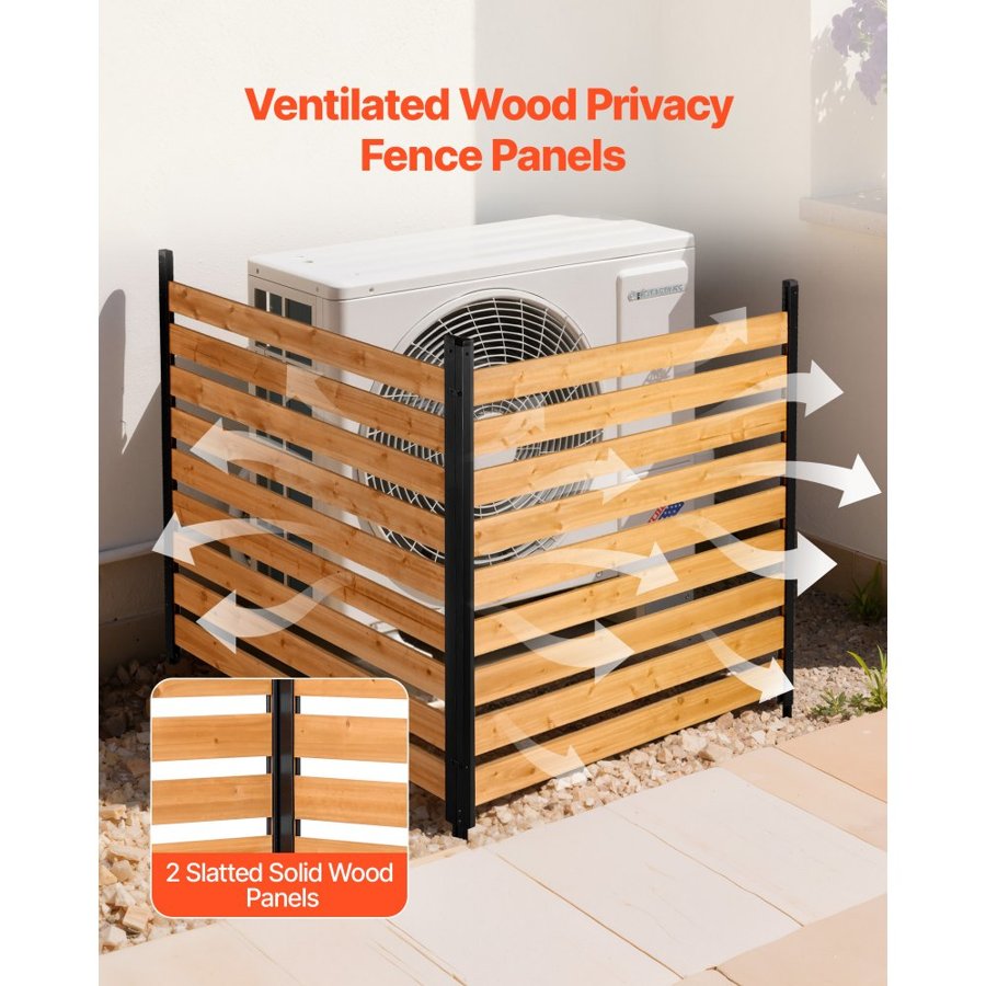 VEVOR Air Conditioner Privacy Fence – 48x49x28in, 2 Panels