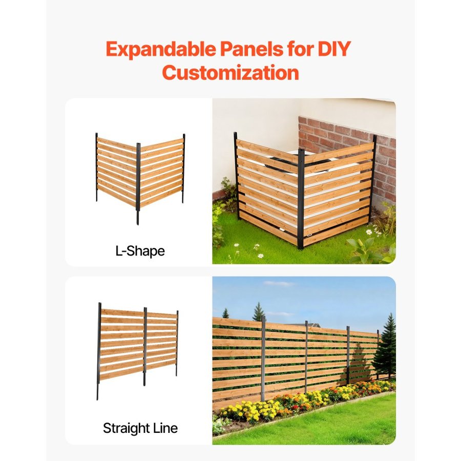 VEVOR Air Conditioner Privacy Fence – 48x49x28in, 2 Panels