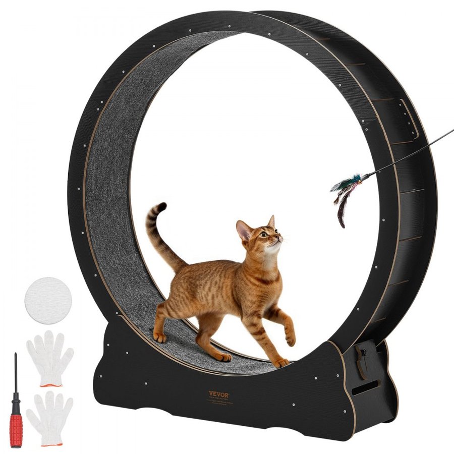 VEVOR Wooden Cat Wheel – 132cm, Up to 12.7kg, 5in Wood