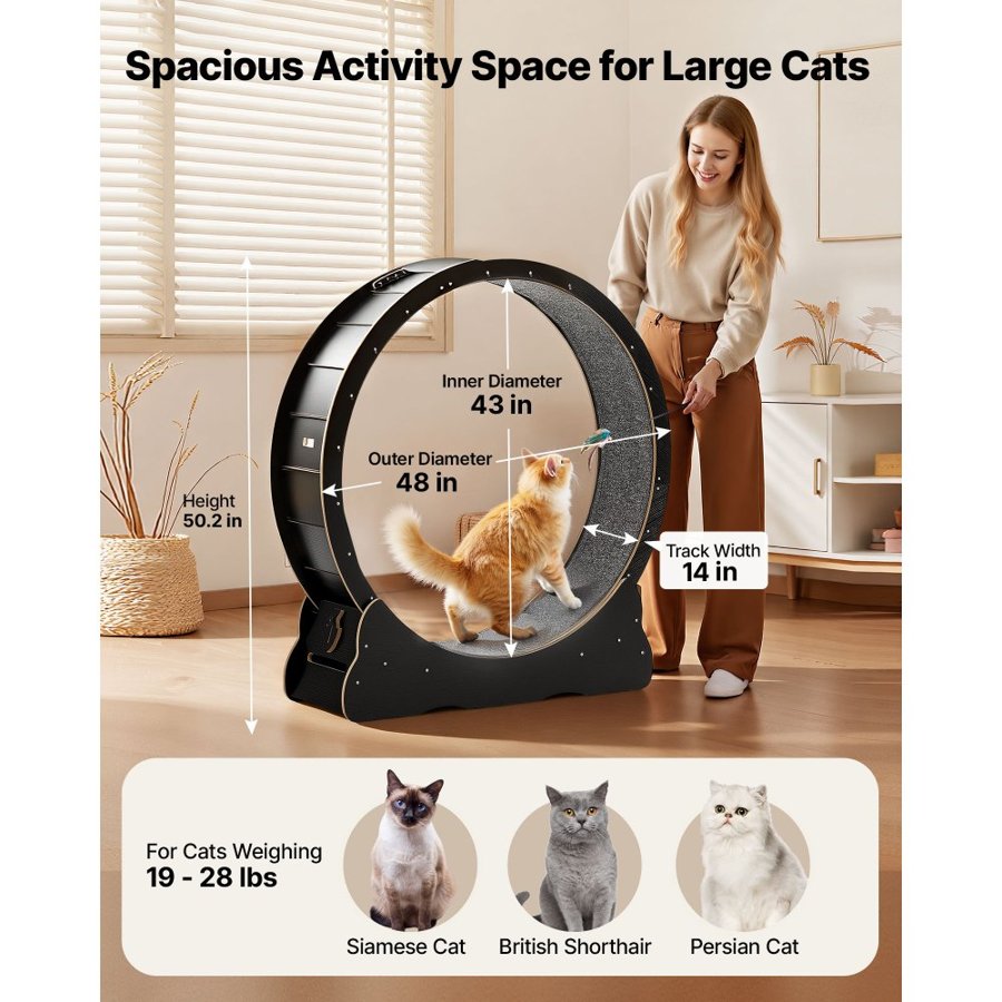 VEVOR 48 Inch Cat Wheel – 43 Inch Inner Diameter, 28 lbs