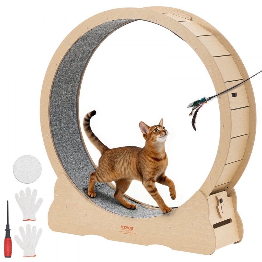 VEVOR Indoor Cat Exercise Wheel – Locking, 48 In, 28 Lbs