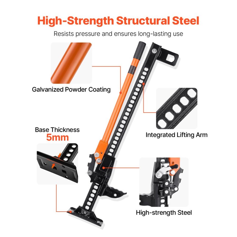 VEVOR Farm Jack High Lift – 36", 7000lbs, 5.12-30.3" Range