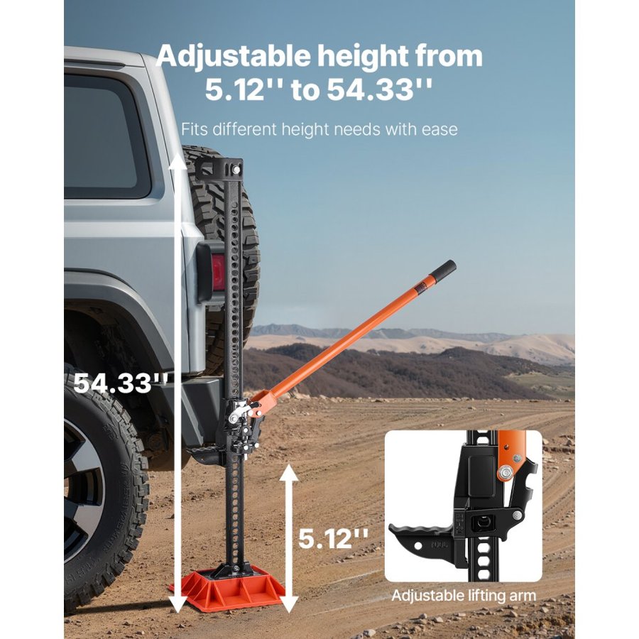 VEVOR 60 Inch Farm Jack – 7000lb Capacity, 5.12"–54.33" Lift