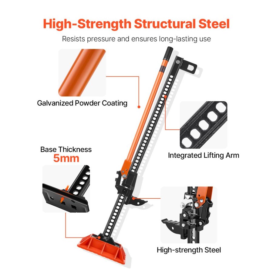 VEVOR 60 Inch Farm Jack – 7000lb Capacity, 5.12"–54.33" Lift