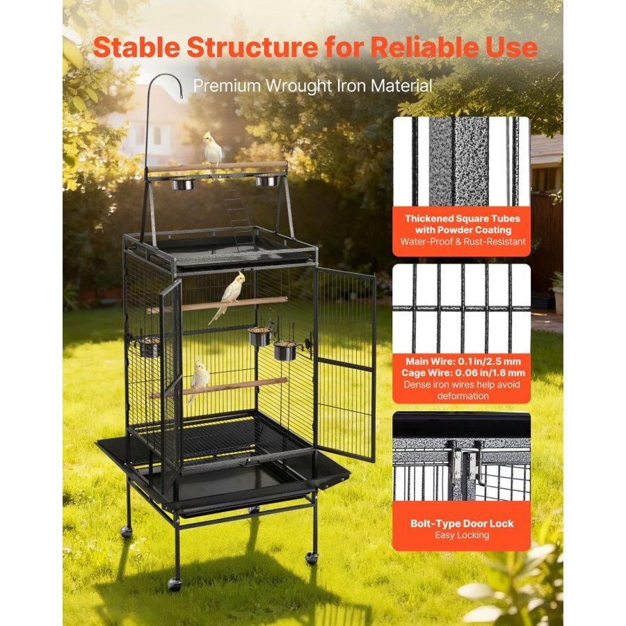 VEVOR Flight Cage for Birds – 32.7 x 31.1 x 82.7 Inch