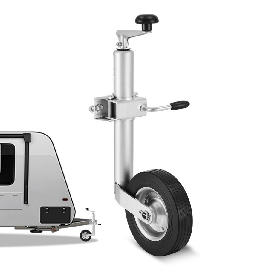 VEVOR Trailer Jack with Wheel, 150 kg Load Capacity, Heavy Duty Bolt-on Trailer Tongue Jack with Single Wheel & Ergonomic Handle, 230 mm Lift Travel, Fit for RVs, Horse Trailers, Utility Trailers