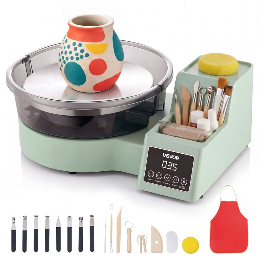 VEVOR Adult Pottery Wheel – 28 cm Turntable, 450W Motor