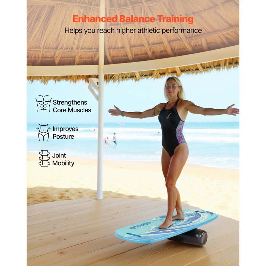 VEVOR Balance Trainer Board – 20.9 in Roller, 441 lbs
