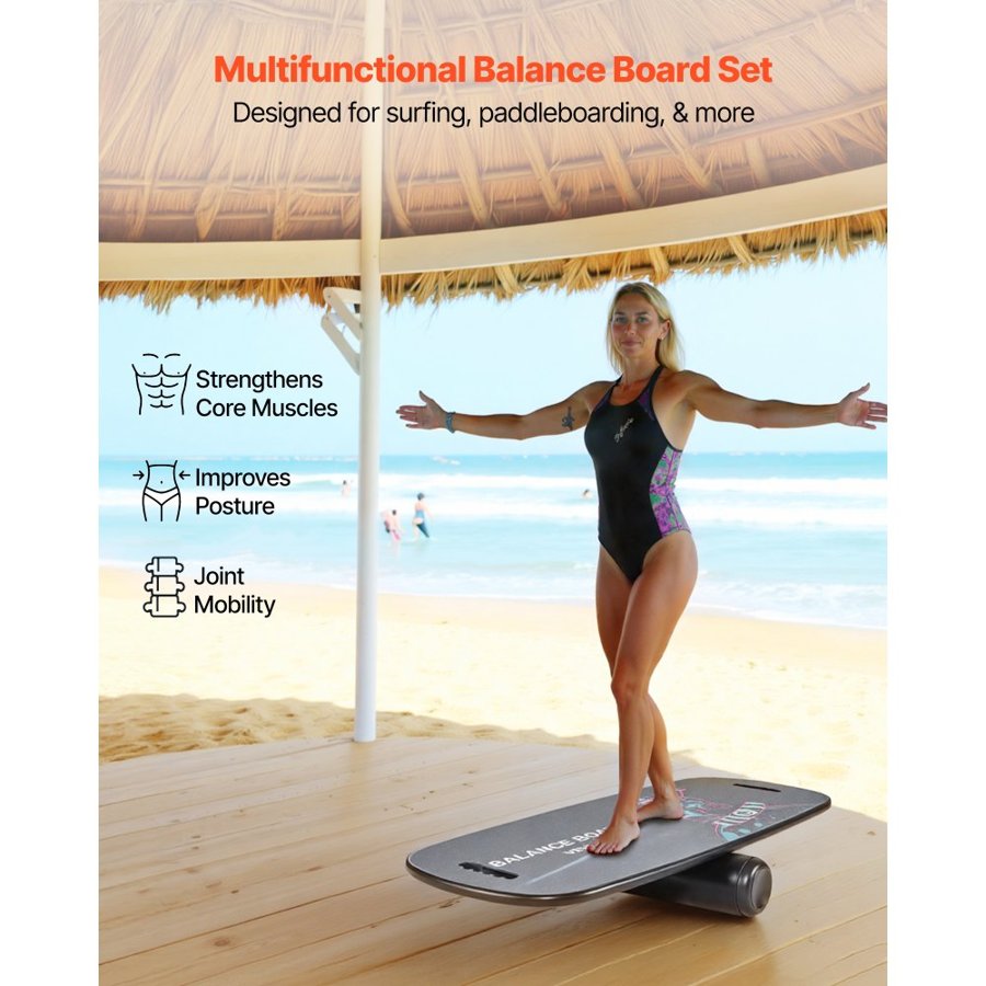 VEVOR Balance Board for Adults – 2-in-1 Trainer, 441 lbs cap