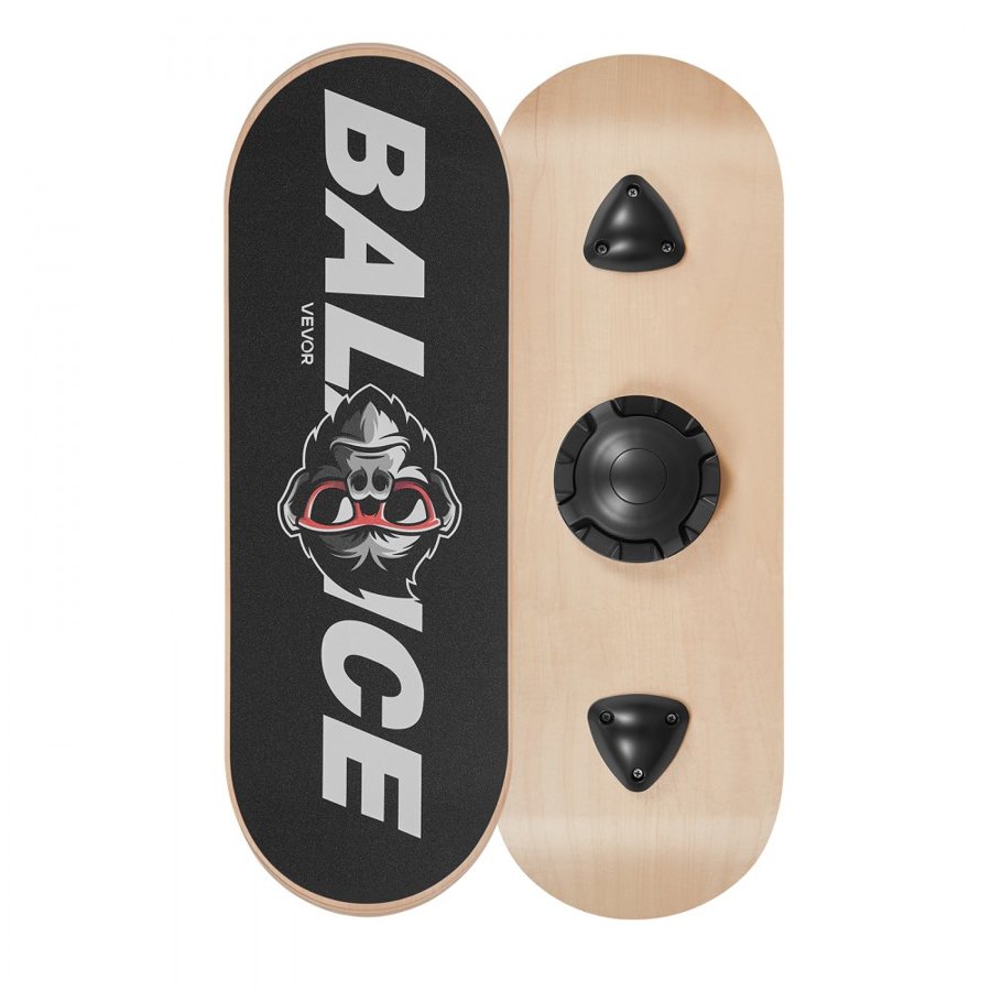 VEVOR Wobble Balance Trainer Board – 3-Level Wood, 441lb