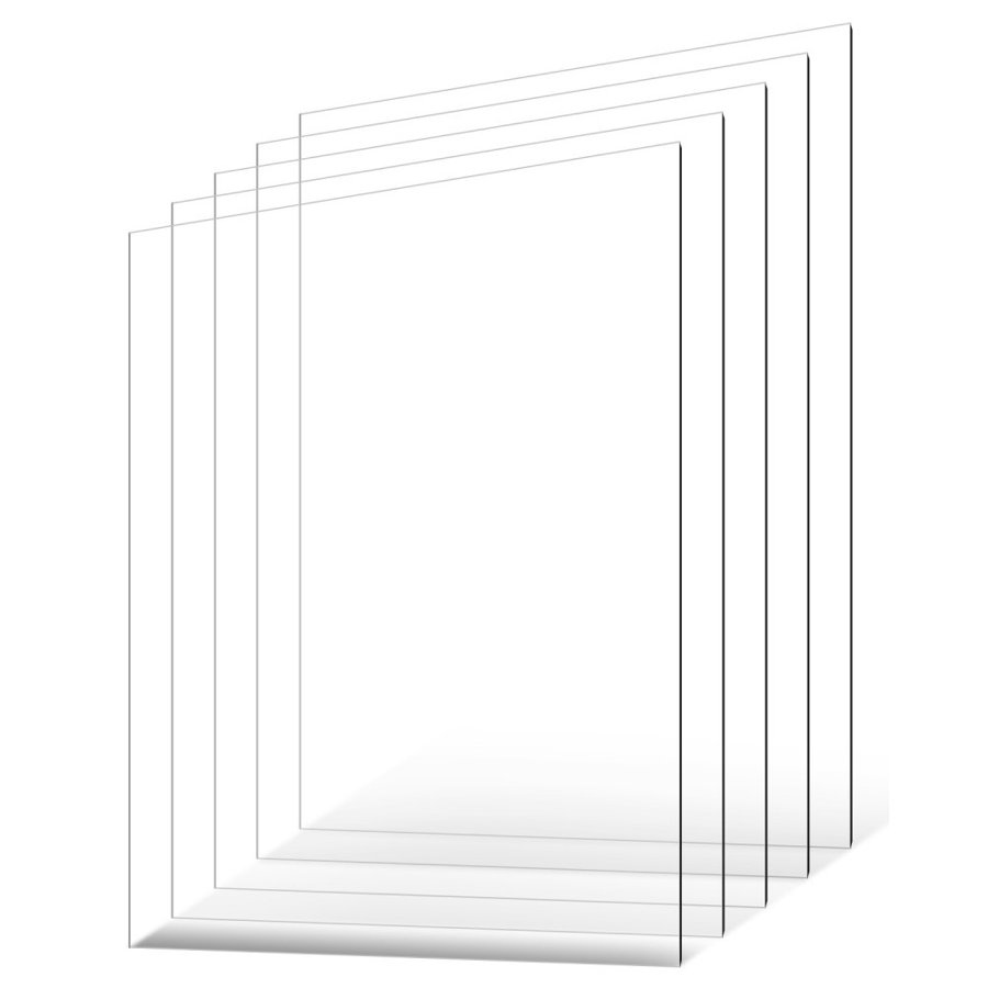 VEVOR PET/Clear Sheets, 5-Pack Plastic Sheet, 24 x 36 Inch 0.04 Inch Thick Transparent Clear Flexible Plastic Panels for Craft, Replacement Picture Frame Glass, DIY Display Project, Easy to Cut