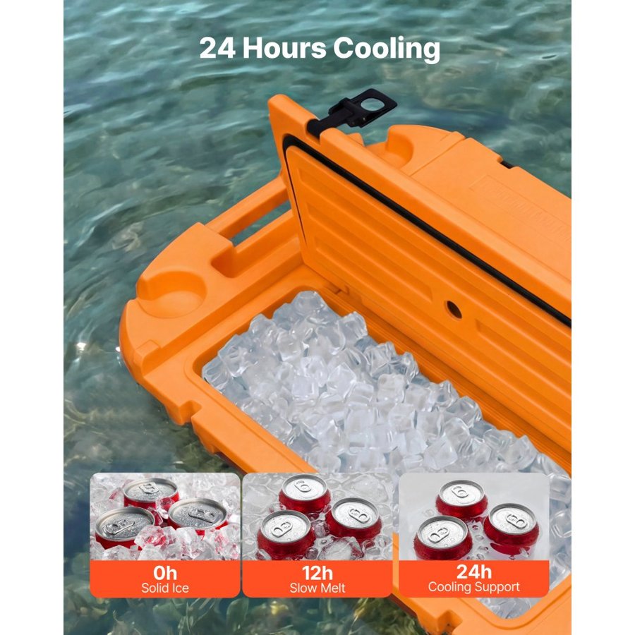 VEVOR Floating Ice Chest – 40 QT, LLDPE, Dual Lid, Tow