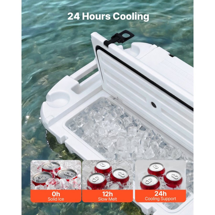 VEVOR Floating Cooler with Wheels – 40 QT, LLDPE, Tow Rope