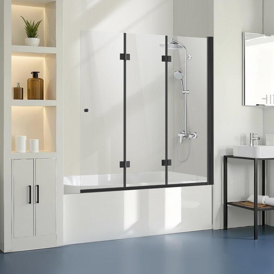 VEVOR Trifold Glass Shower Door – 51×56 in, 6 mm Glass