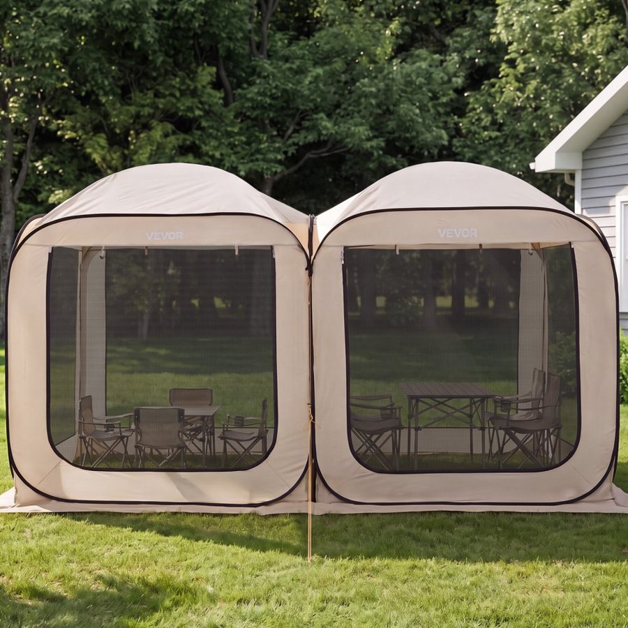 VEVOR Pop Up Screen Room – 12 x 6 FT, 2 in 1, 300D, 2 Straps