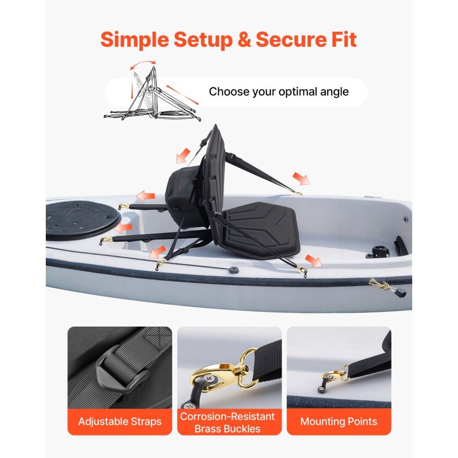 VEVOR Padded Kayak Seat – 1" Thick, Hexagonal SUP Cushion