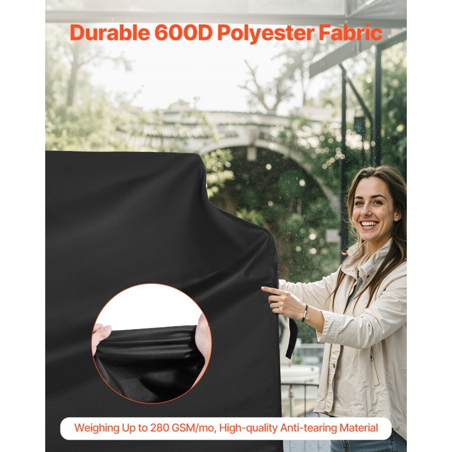 VEVOR 60 Inch Grill Cover – 600D, Waterproof, BBQ Polyester