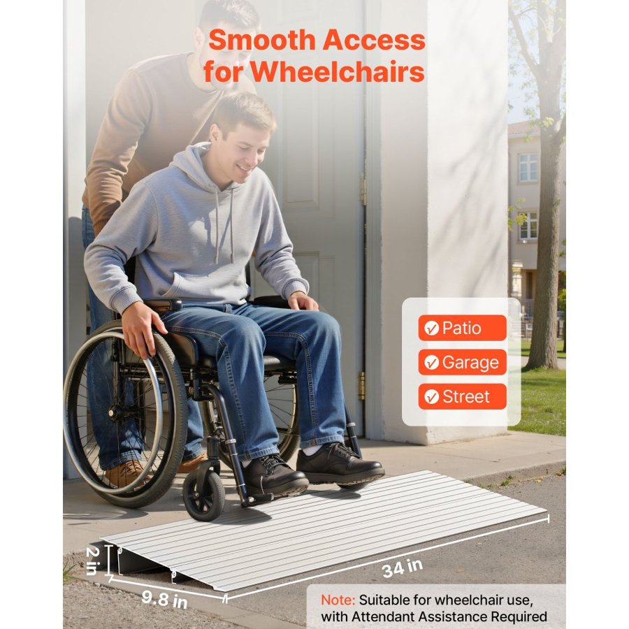 VEVOR Ramps for Door Thresholds – 2in Rise, 800 lb Capacity