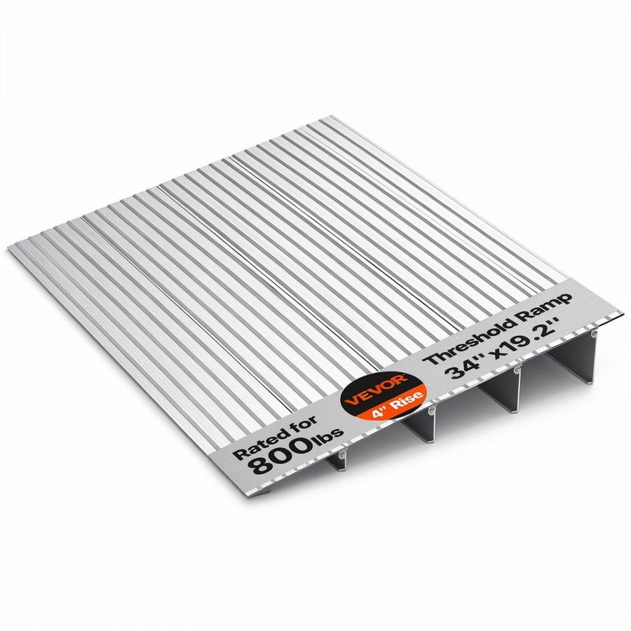 VEVOR Aluminum Door Threshold Ramp – 4 Inch, 800 lbs