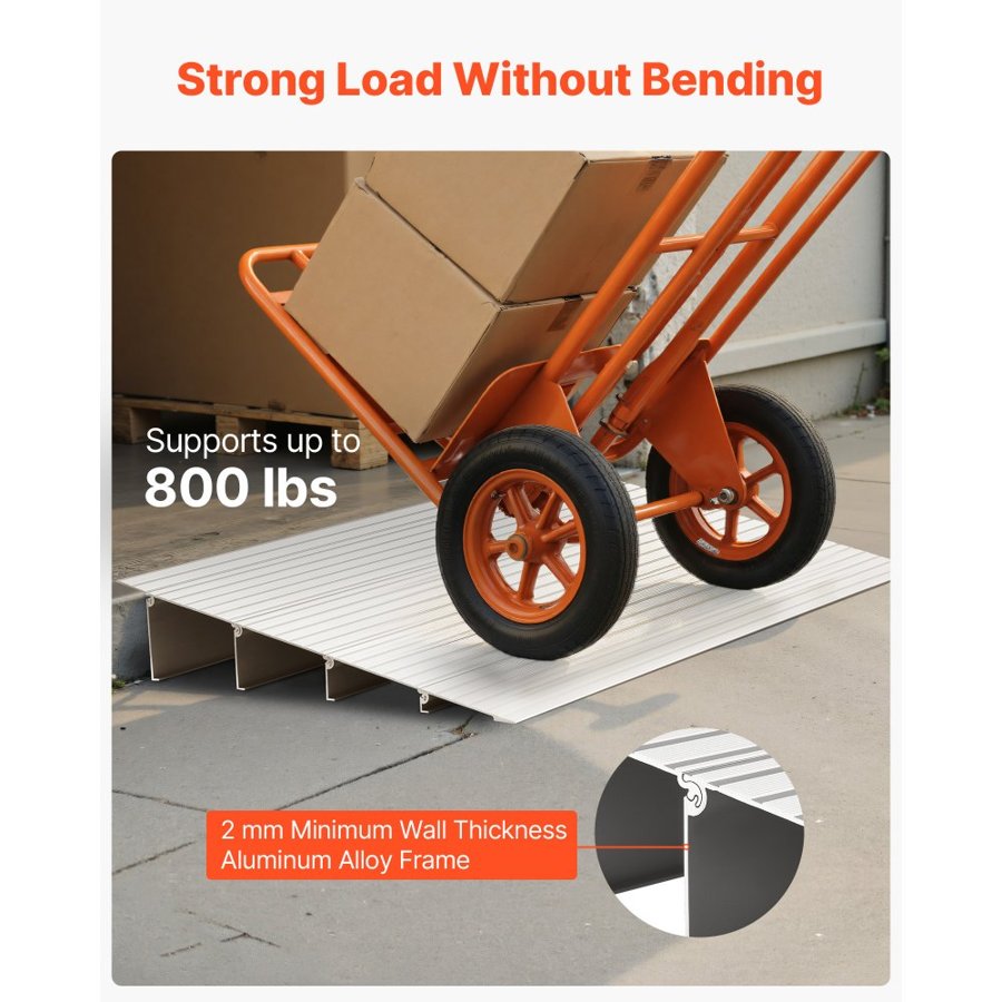 VEVOR Aluminum Door Threshold Ramp – 4 Inch, 800 lbs