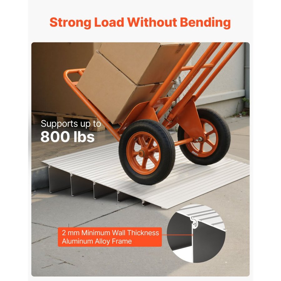 VEVOR 5 Inch Threshold Ramp – 800 Lbs, 26.7 x 34.0 Inch
