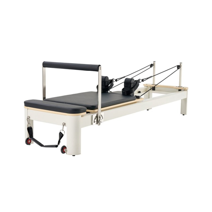 VEVOR Pilates Reformer Machine, Pilates Bed with Sitting Box, for Home Gym Studio Advanced Users & Beginners, Reformer Equipment with Dual Resistance- Spring & Cord, Up to 400 LBS